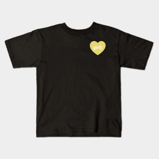 I Love Yellow Girls Kids T-Shirt